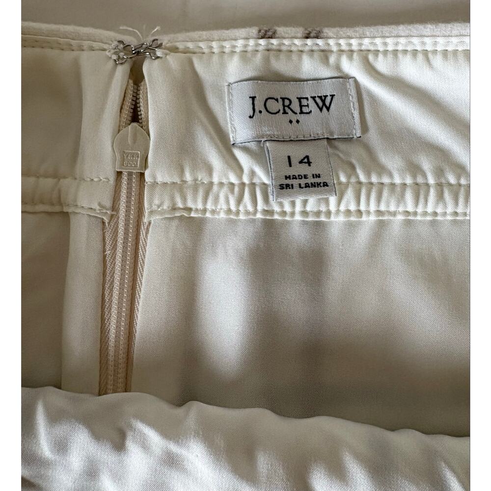 J Crew wool blend plaid lined skirt size 14 - Picture 2 of 9